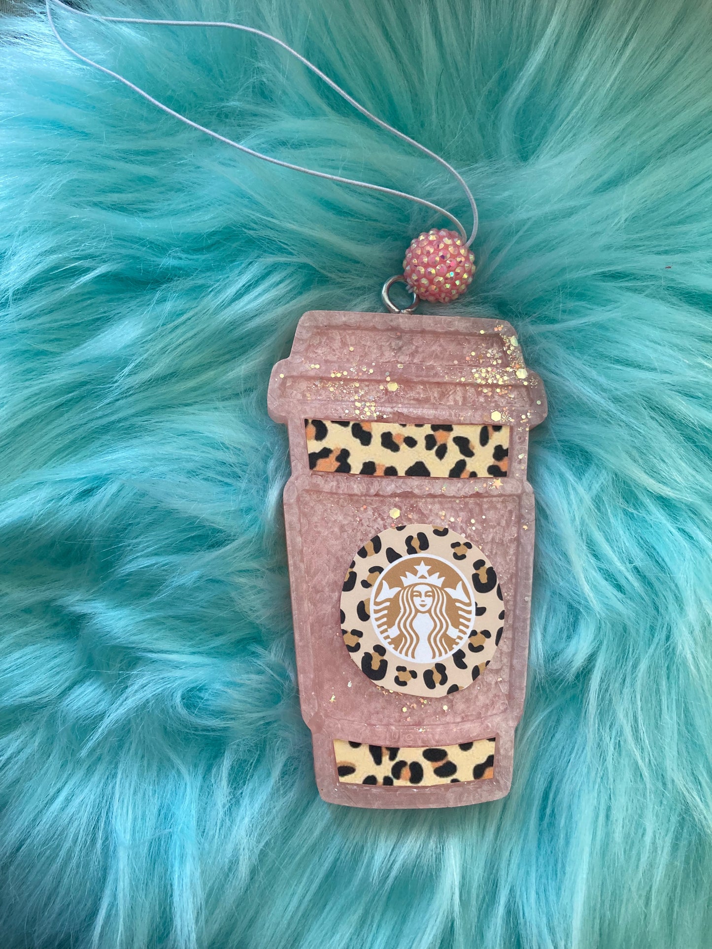 Pink Scented Coffee Cup Car Freshener