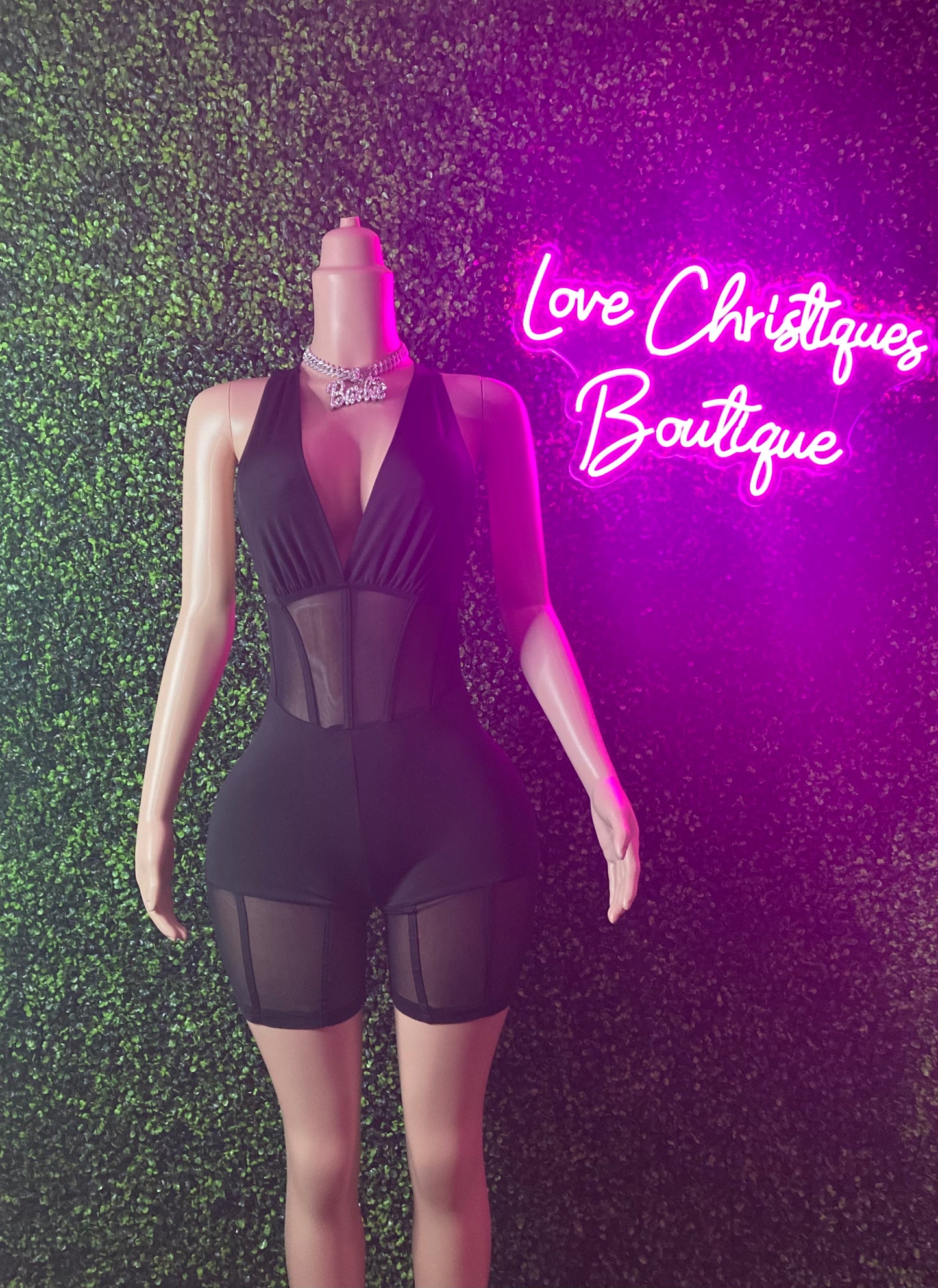 Sexy black I'm outside Romper