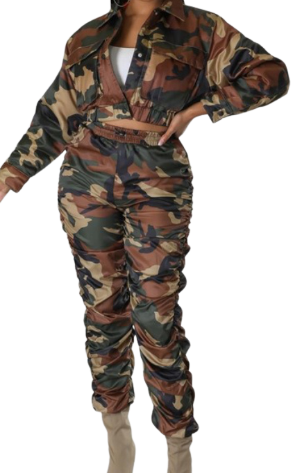 Camouflage  Jacket and Jogger set