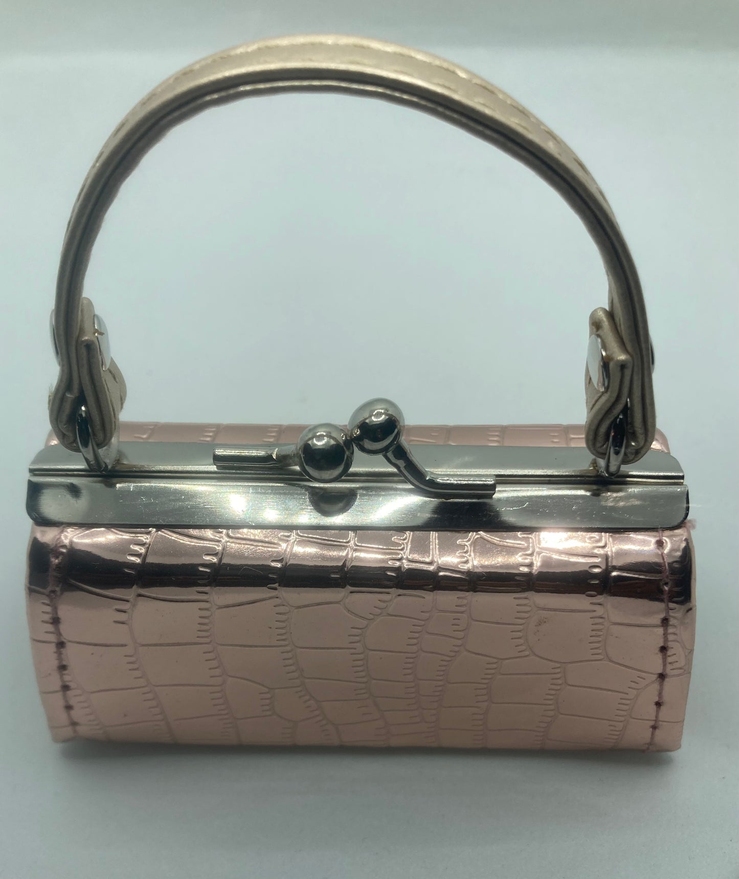 Fashion Handle Metallic color Mini Box Coin Purse